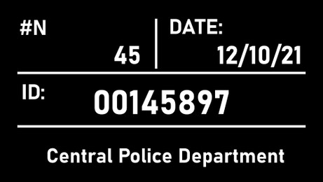 Mugshot letter board, illustration. Board for police photograph Illustration of Mugshot letter board, illustration. Board for police photograph