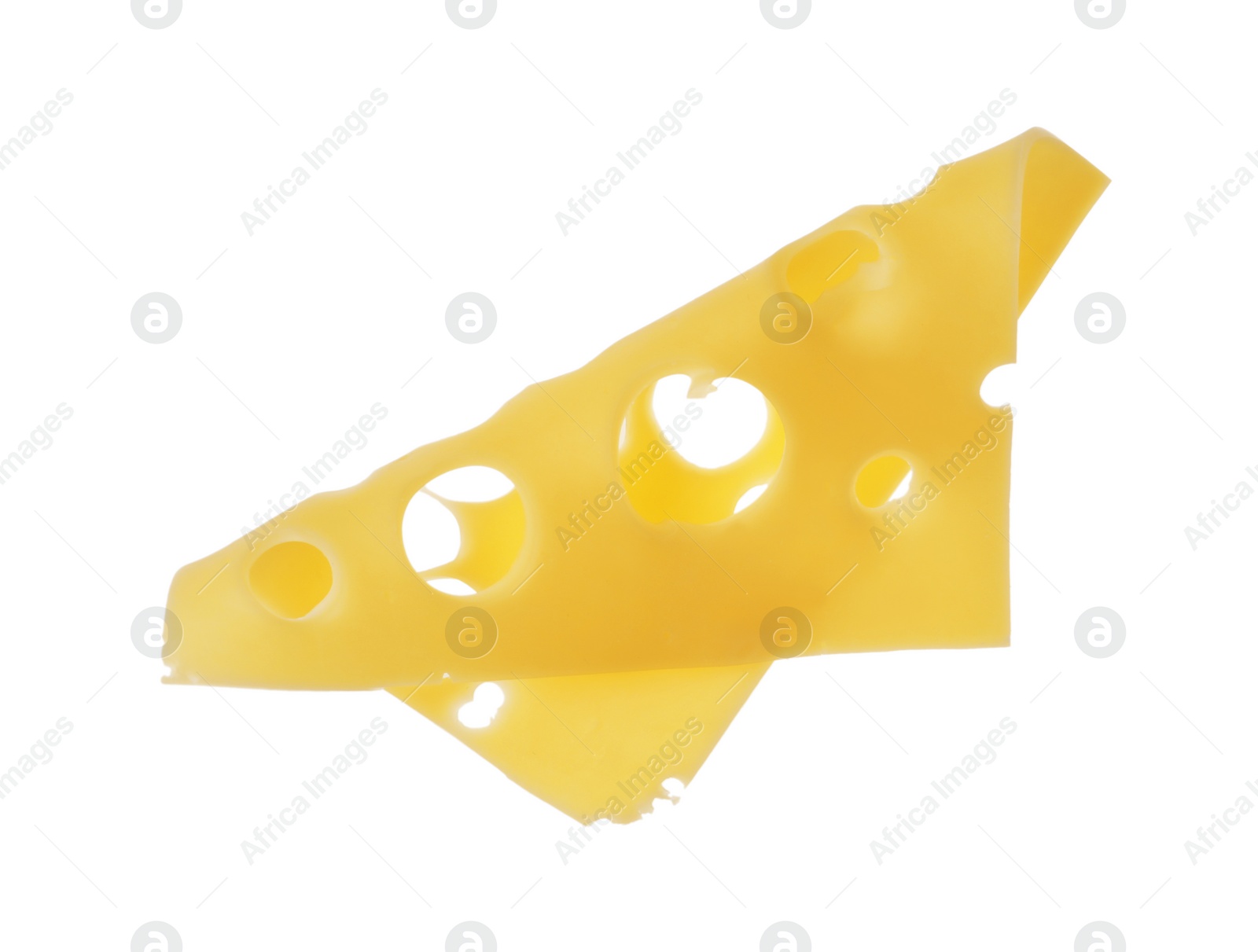 Slice of delicious cheese isolated on white Photo of Slice of delicious cheese isolated on white