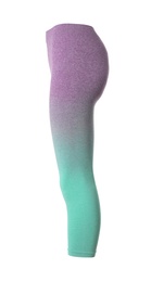 Women's leggins isolated on white. Sports clothing Photo of Women's leggins isolated on white. Sports clothing