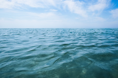 Picturesque view of beautiful sea and blue sky Photo of Picturesque view of beautiful sea and blue sky