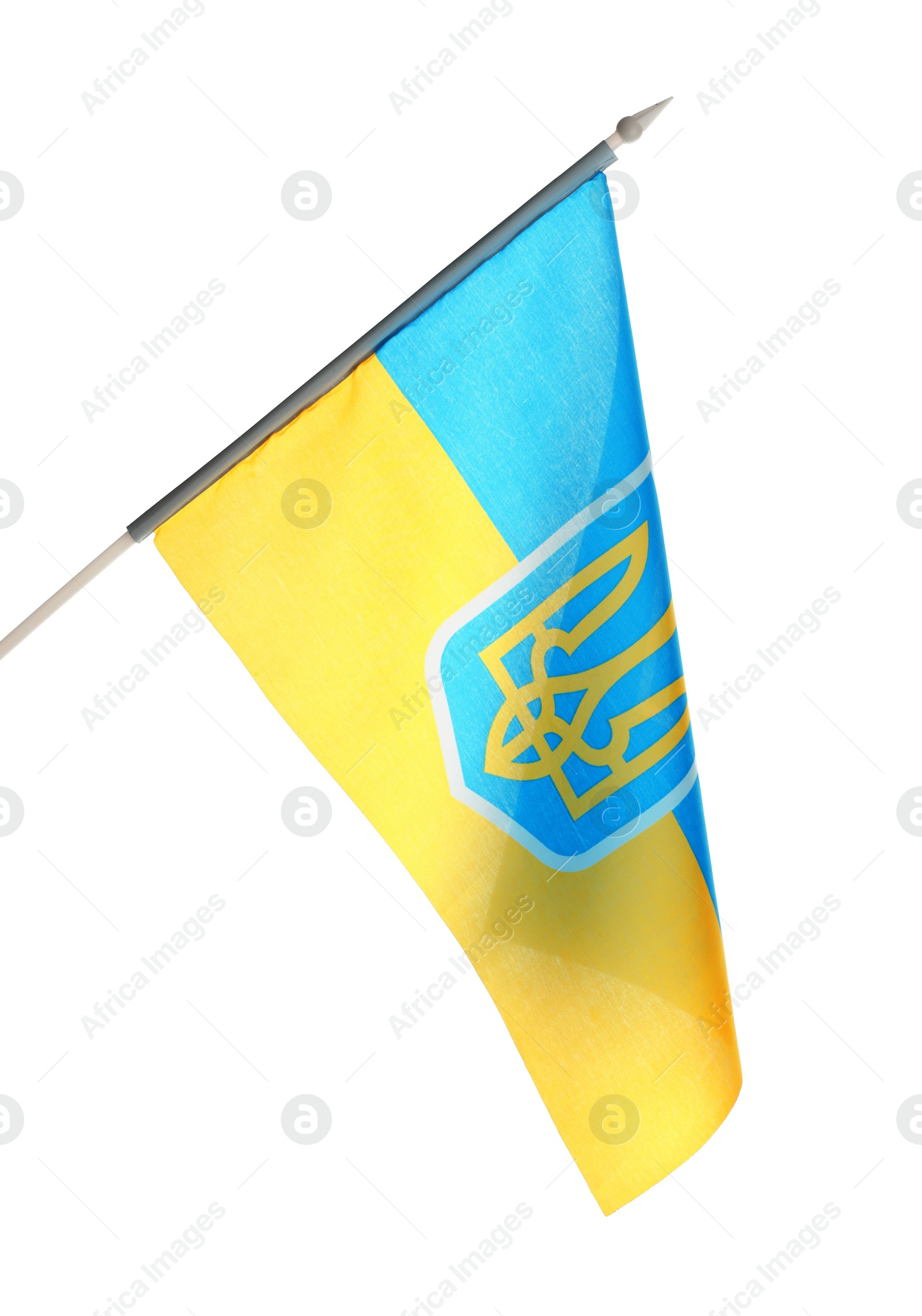 National flag of Ukraine isolated on white Photo of National flag of Ukraine isolated on white
