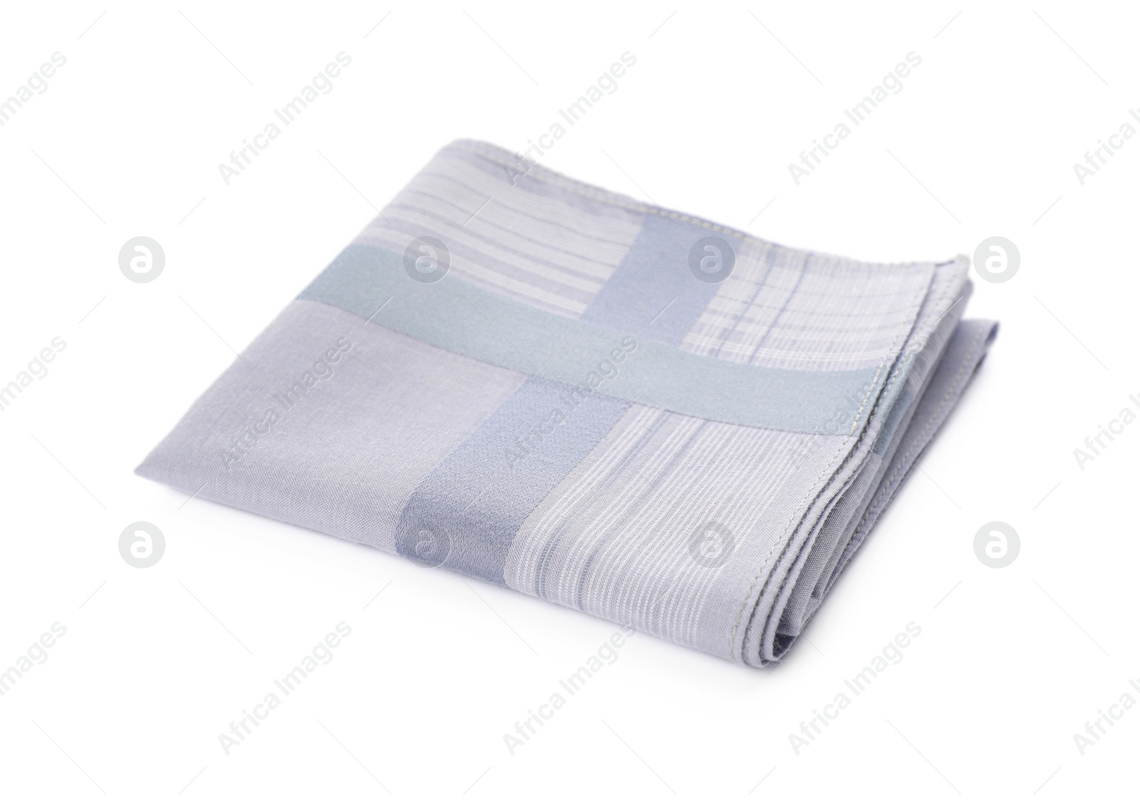 Folded handkerchief isolated on white. Stylish accessory Photo of Folded handkerchief isolated on white. Stylish accessory