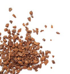 Pile of chicory granules isolated on white, top view Photo of Pile of chicory granules isolated on white, top view