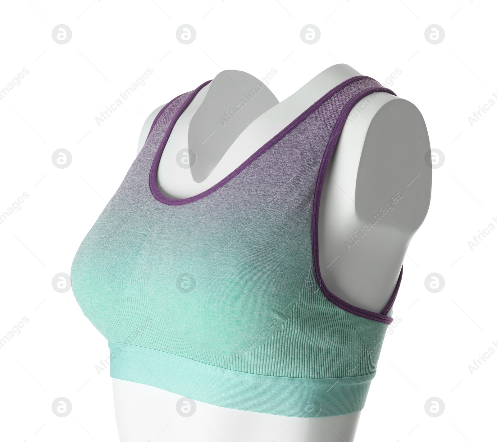 Women's top isolated on white. Sports clothing Photo of Women's top isolated on white. Sports clothing