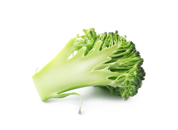 Fresh broccoli isolated on white. Edible green plant Photo of Fresh broccoli isolated on white. Edible green plant