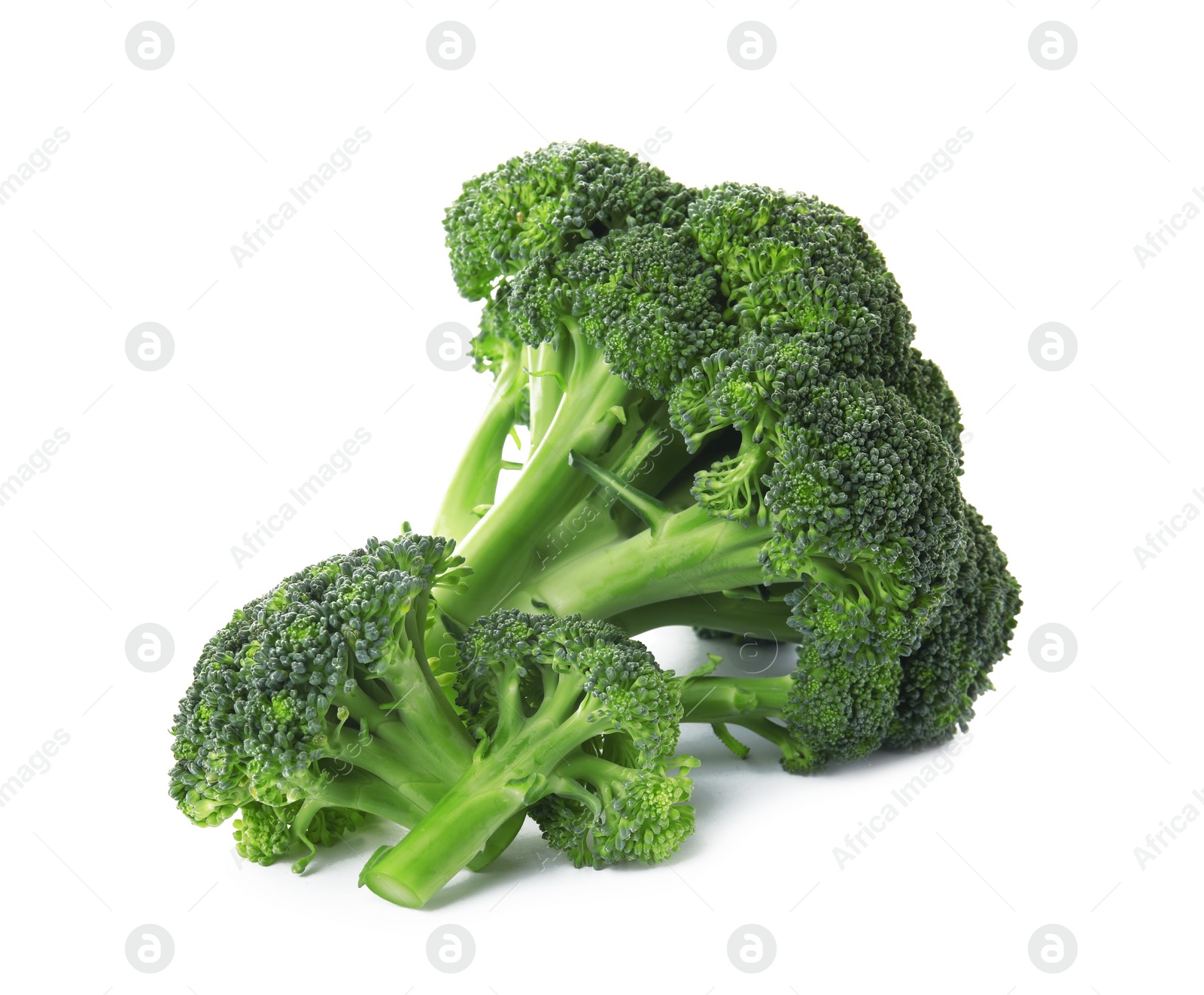 Photo of Fresh broccoli isolated on white. Edible green plant