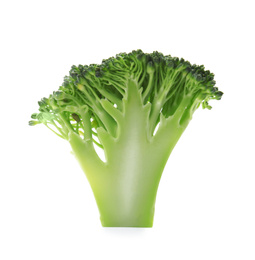 Photo of Fresh broccoli isolated on white. Edible green plant
