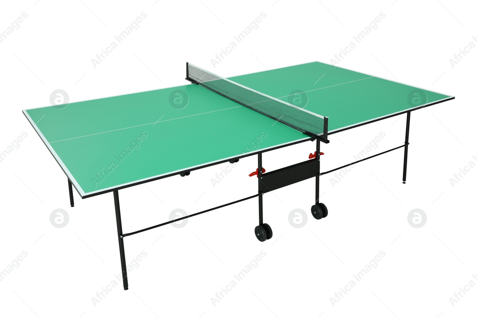 Image of Green ping pong table isolated on white