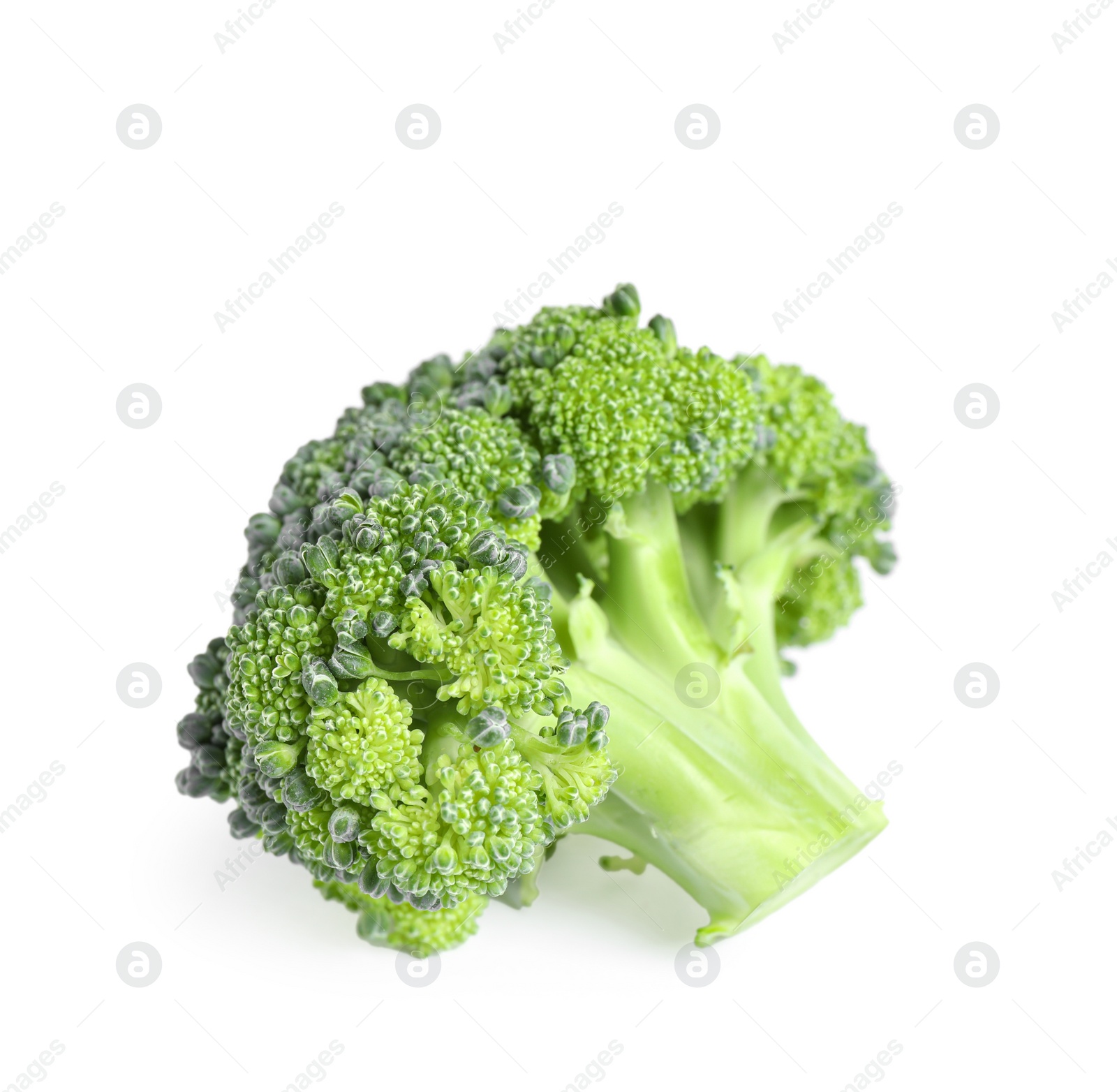 Photo of Fresh green raw broccoli on white background