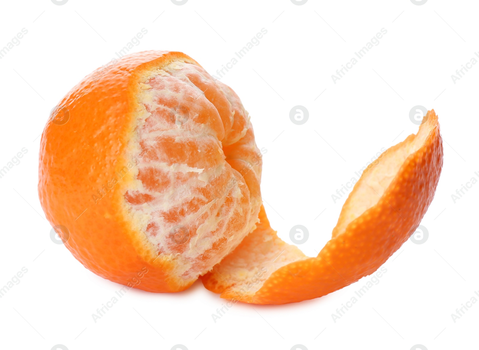 Fresh ripe tangerine isolated on white. Citrus fruit Photo of Fresh ripe tangerine isolated on white. Citrus fruit