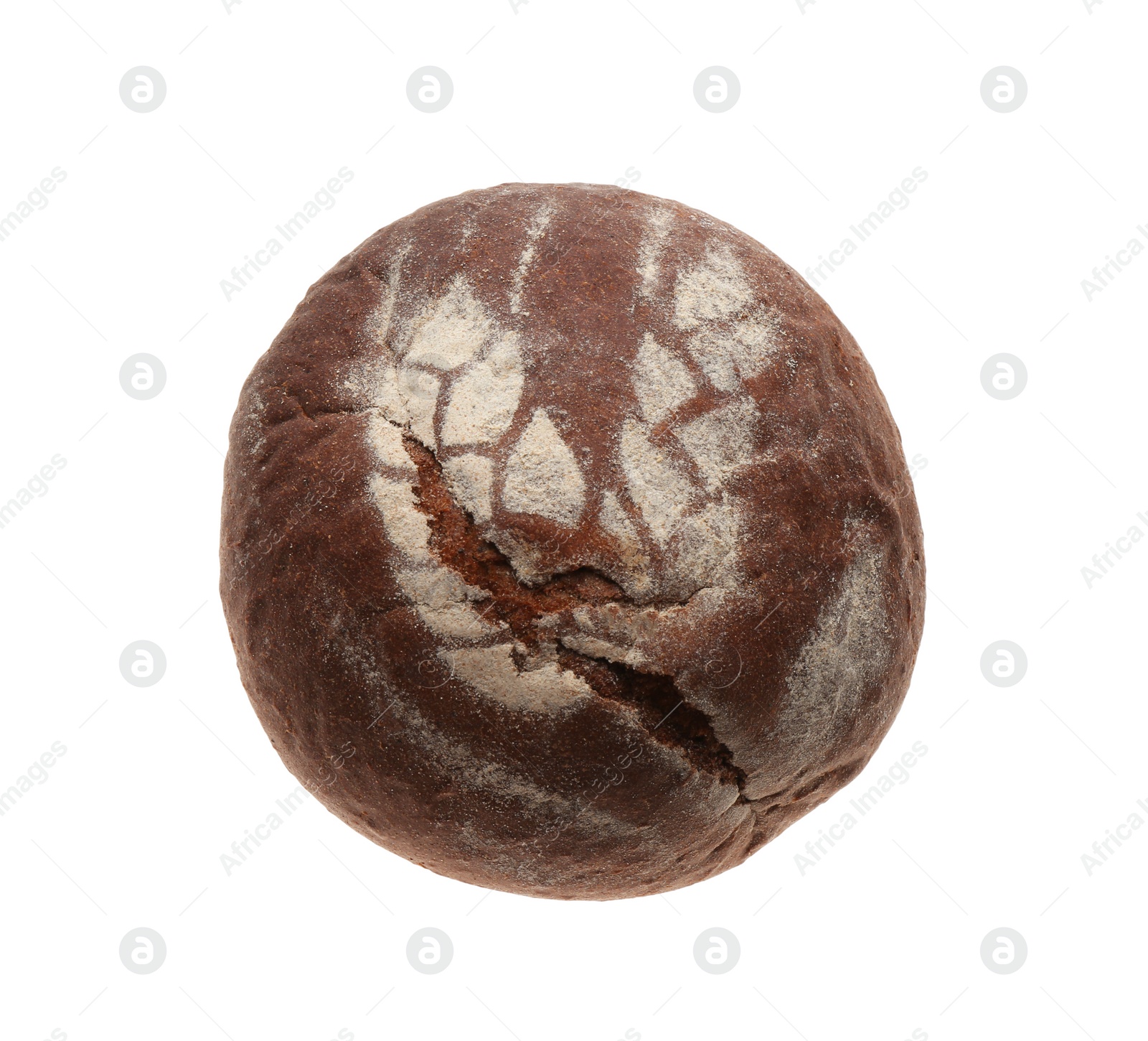 Photo of Loaf of delicious fresh bread isolated on white