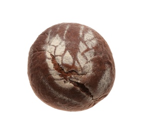 Photo of Loaf of delicious fresh bread isolated on white