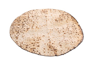 Tasty matzo isolated on white. Passover (Pesach) celebration Photo of Tasty matzo isolated on white. Passover (Pesach) celebration