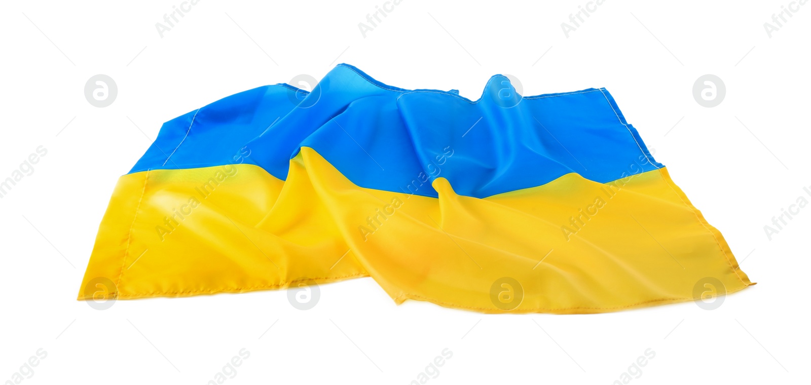 National flag of Ukraine isolated on white Photo of National flag of Ukraine isolated on white