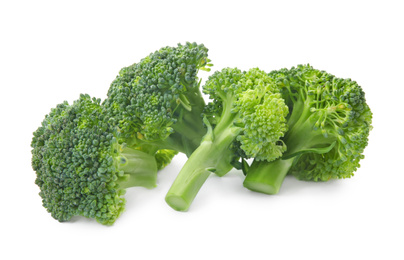Fresh broccoli isolated on white. Edible green plant Photo of Fresh broccoli isolated on white. Edible green plant