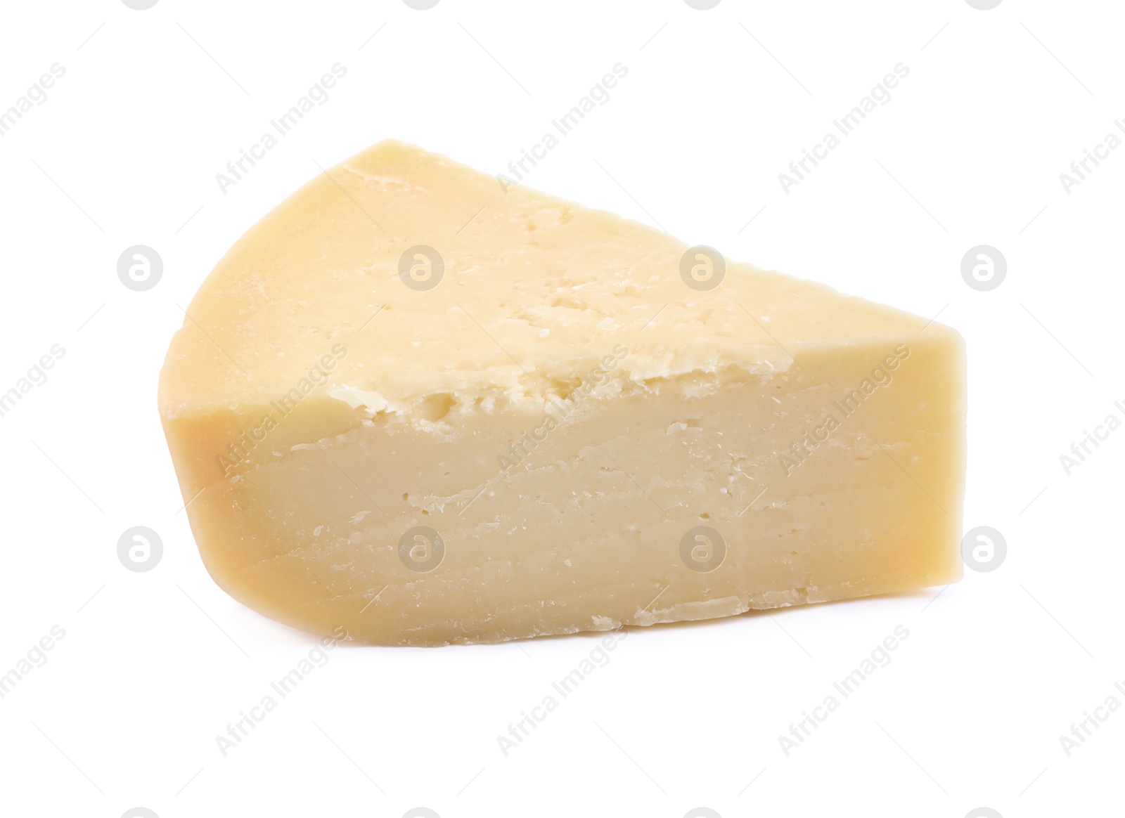 Piece of delicious parmesan cheese isolated on white Photo of Piece of delicious parmesan cheese isolated on white
