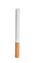 Cigarette with orange filter isolated on white Photo of Cigarette with orange filter isolated on white