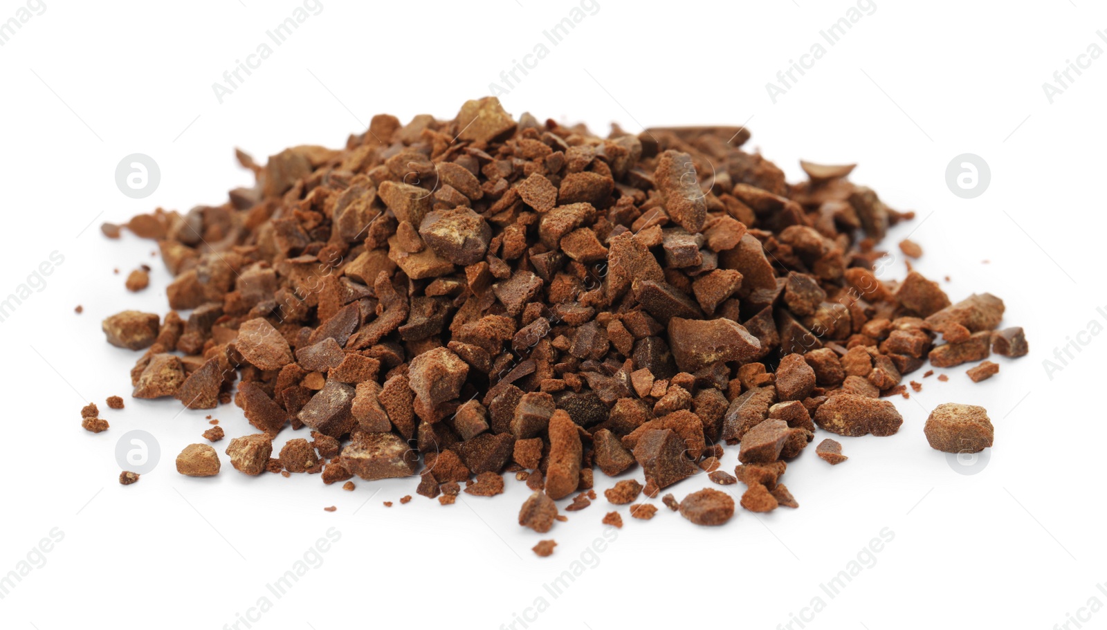 Pile of chicory granules isolated on white Photo of Pile of chicory granules isolated on white