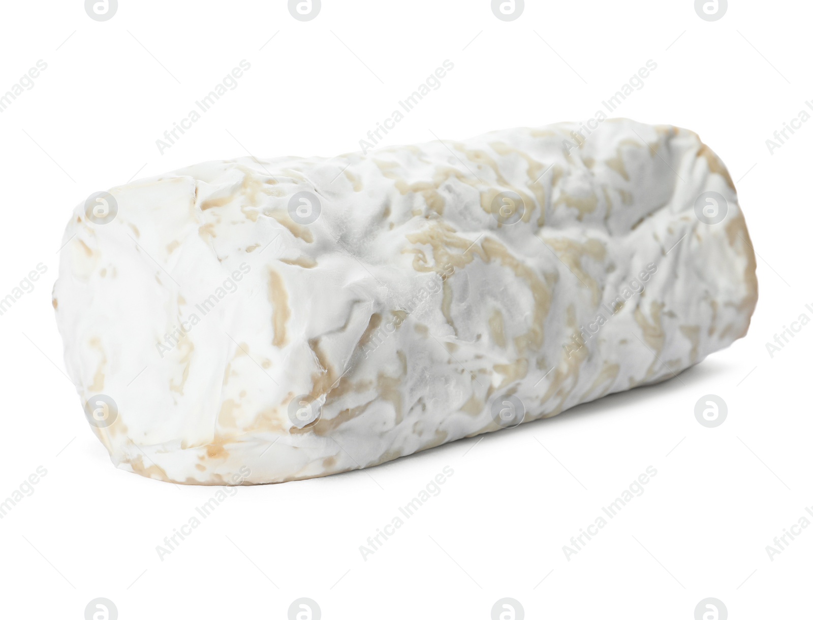 Delicious fresh goat cheese isolated on white Photo of Delicious fresh goat cheese isolated on white