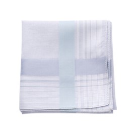 Stylish handkerchief isolated on white, top view Photo of Stylish handkerchief isolated on white, top view