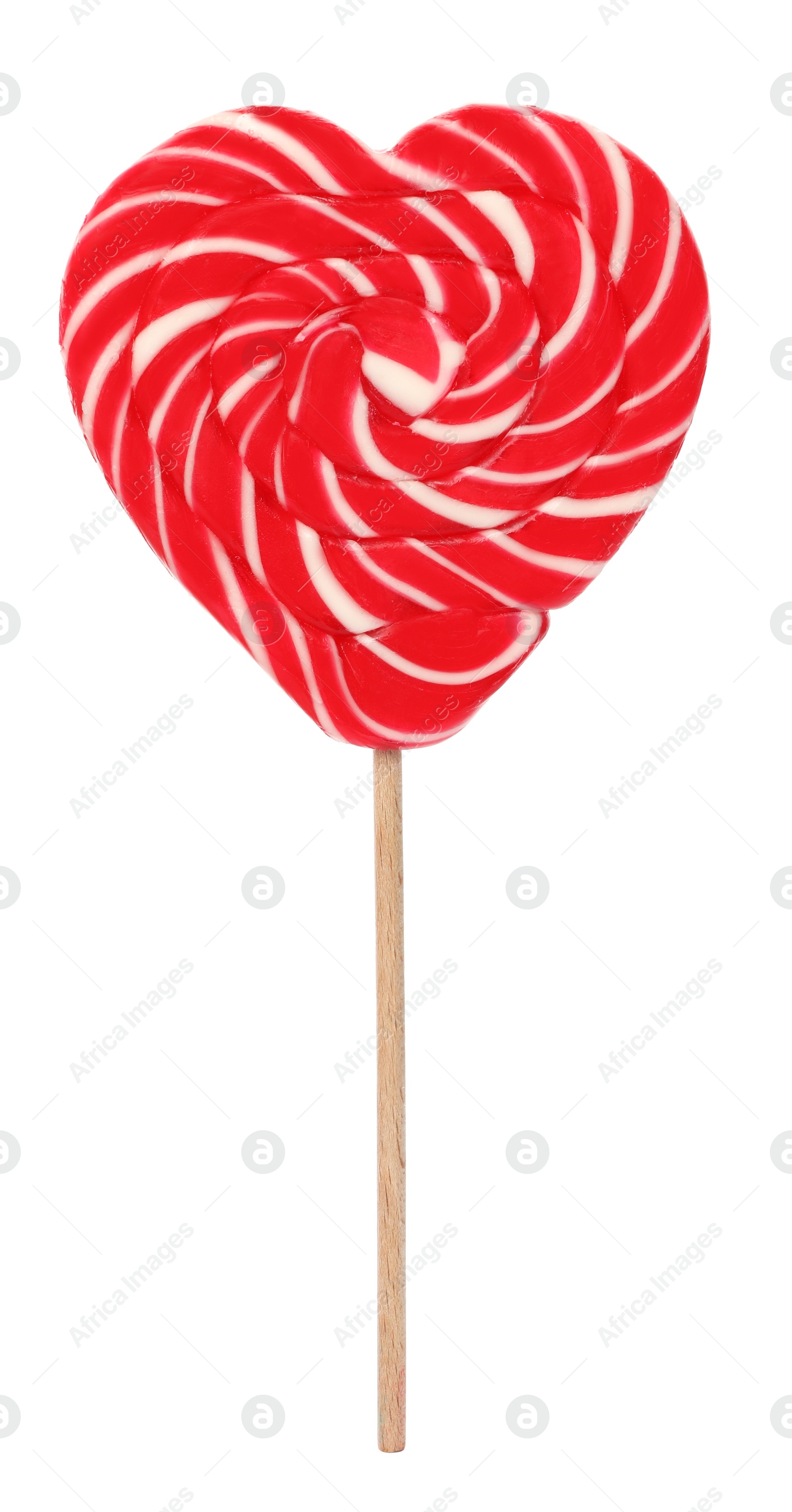Sweet heart shaped lollipop isolated on white. Valentine's day celebration Photo of Sweet heart shaped lollipop isolated on white. Valentine's day celebration