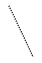 Silver plastic cocktail tube isolated on white background Photo of Silver plastic cocktail tube isolated on white background