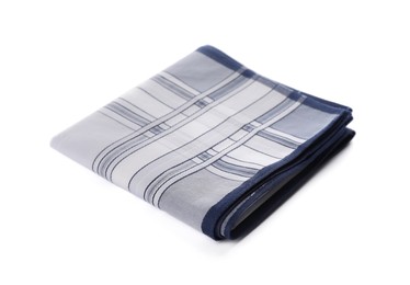 Folded handkerchief isolated on white. Stylish accessory Photo of Folded handkerchief isolated on white. Stylish accessory