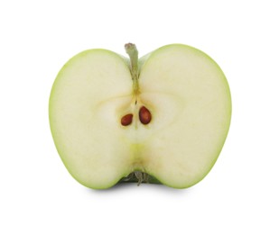 Half of juicy apple on white background Photo of Half of juicy apple on white background