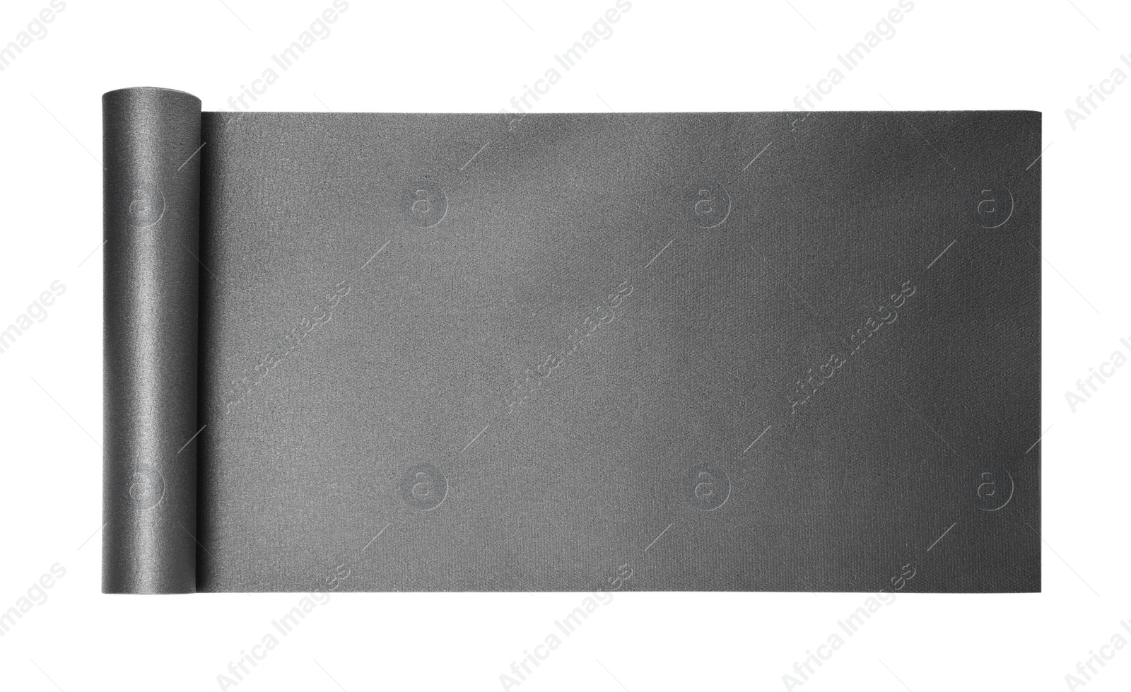 Grey camping mat isolated on white, top view Photo of Grey camping mat isolated on white, top view