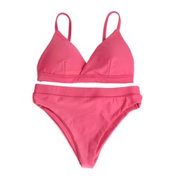 Stylish bikini isolated on white, top view Photo of Stylish bikini isolated on white, top view