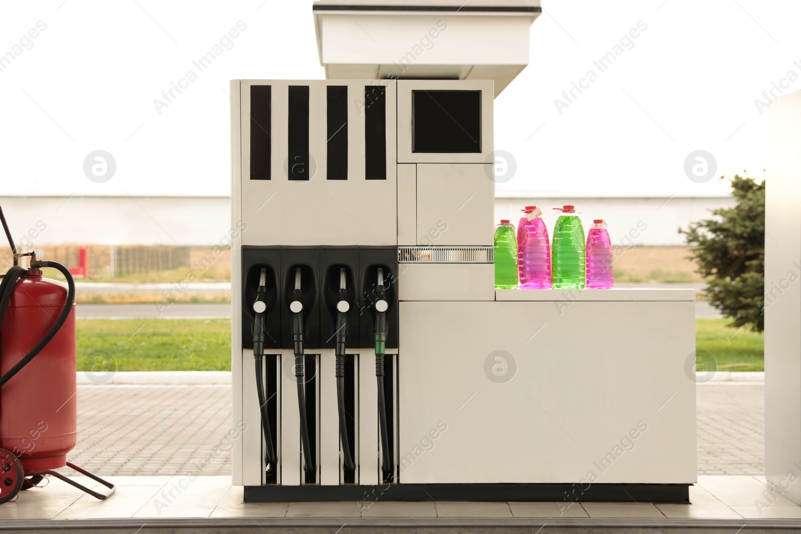 Gasoline pump at modern gas filling station Photo of Gasoline pump at modern gas filling station
