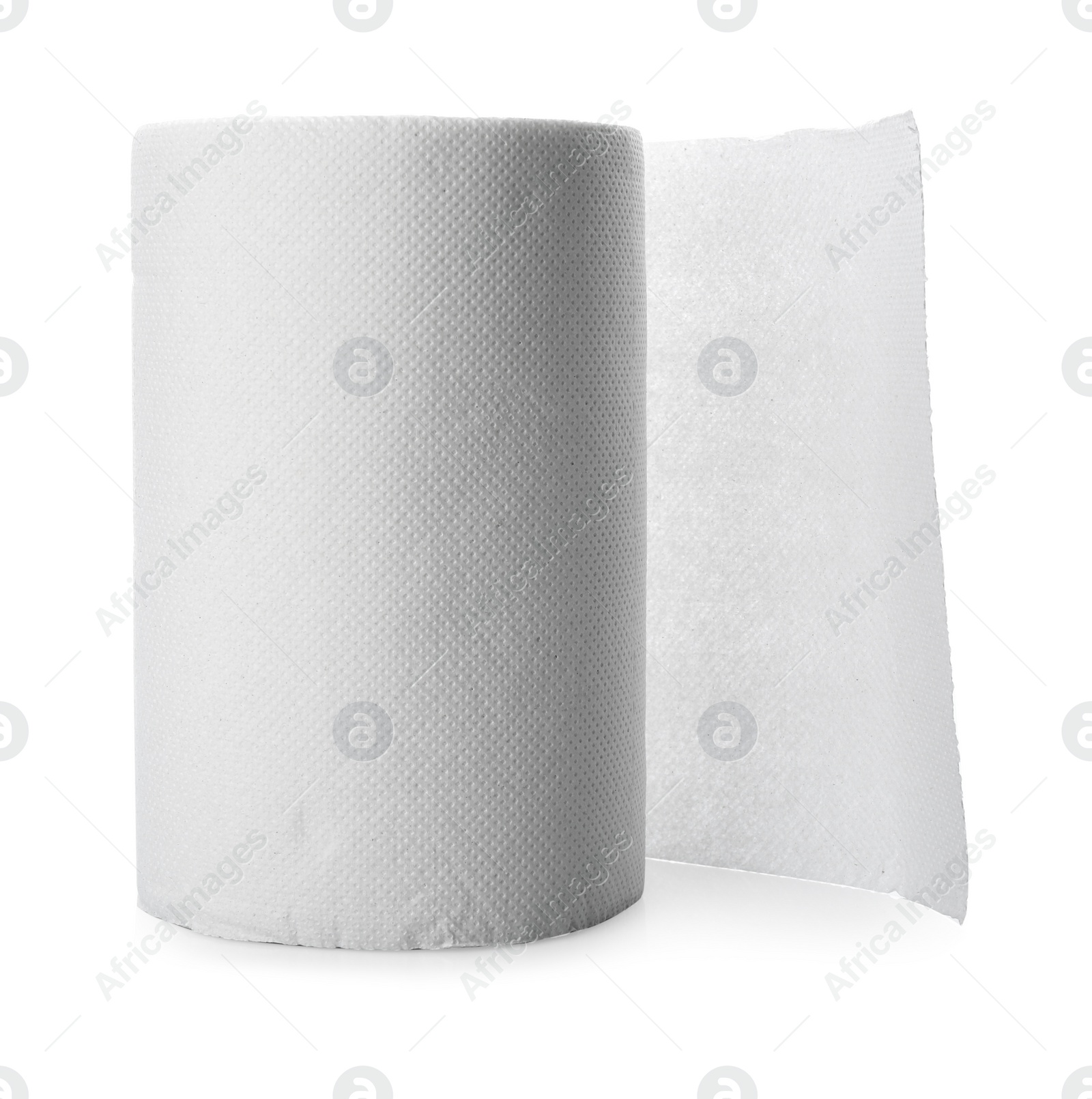 Roll of paper tissues isolated on white Photo of Roll of paper tissues isolated on white