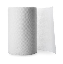 Roll of paper tissues isolated on white Photo of Roll of paper tissues isolated on white