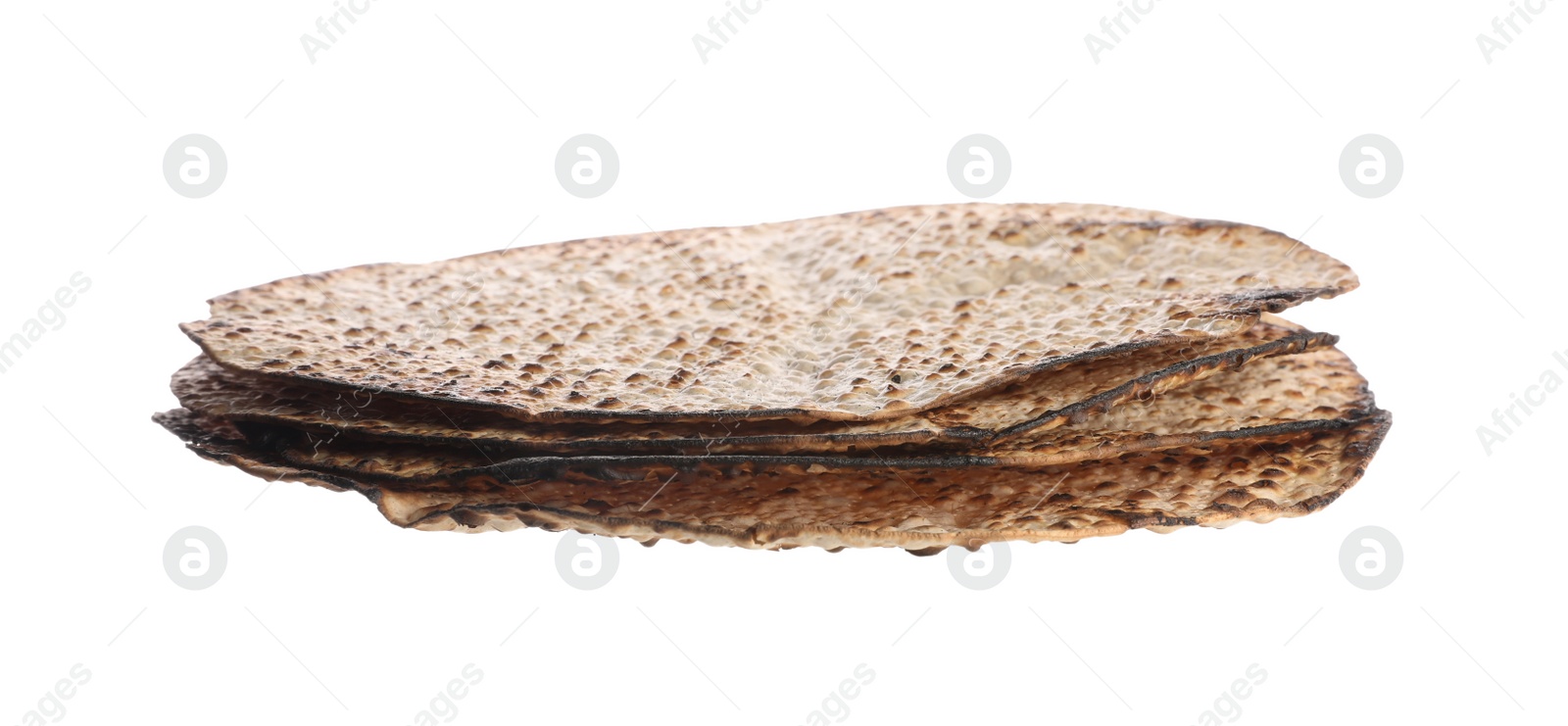 Tasty matzos on white background. Passover (Pesach) celebration Photo of Tasty matzos on white background. Passover (Pesach) celebration