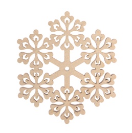 Beautiful decorative snowflake isolated on white. Christmas decoration Photo of Beautiful decorative snowflake isolated on white. Christmas decoration