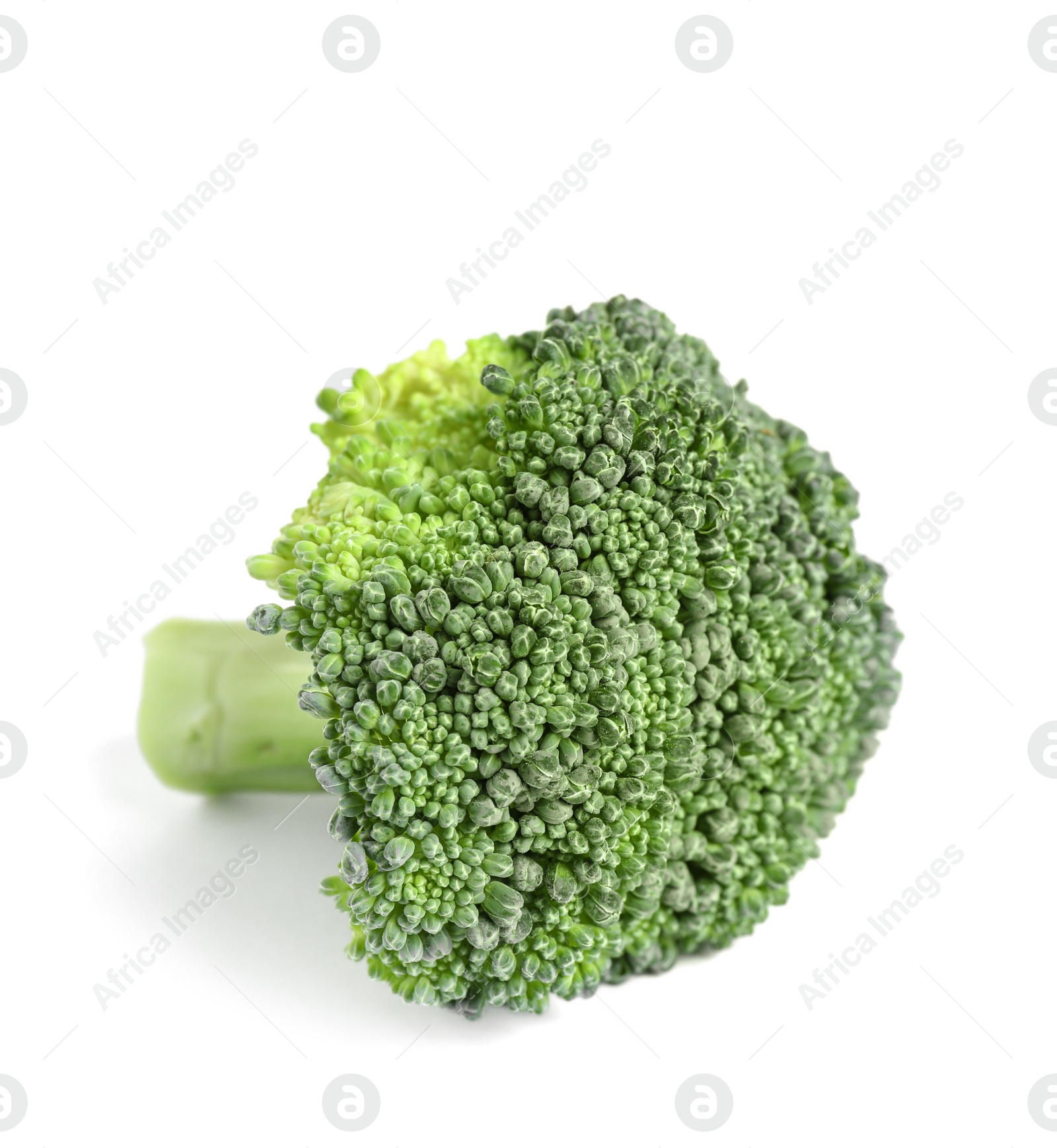 Photo of Fresh green raw broccoli on white background