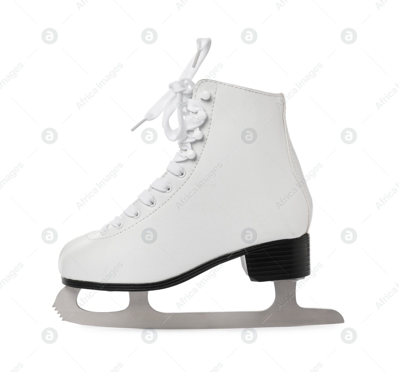 Stylish figure ice skate isolated on white Photo of Stylish figure ice skate isolated on white