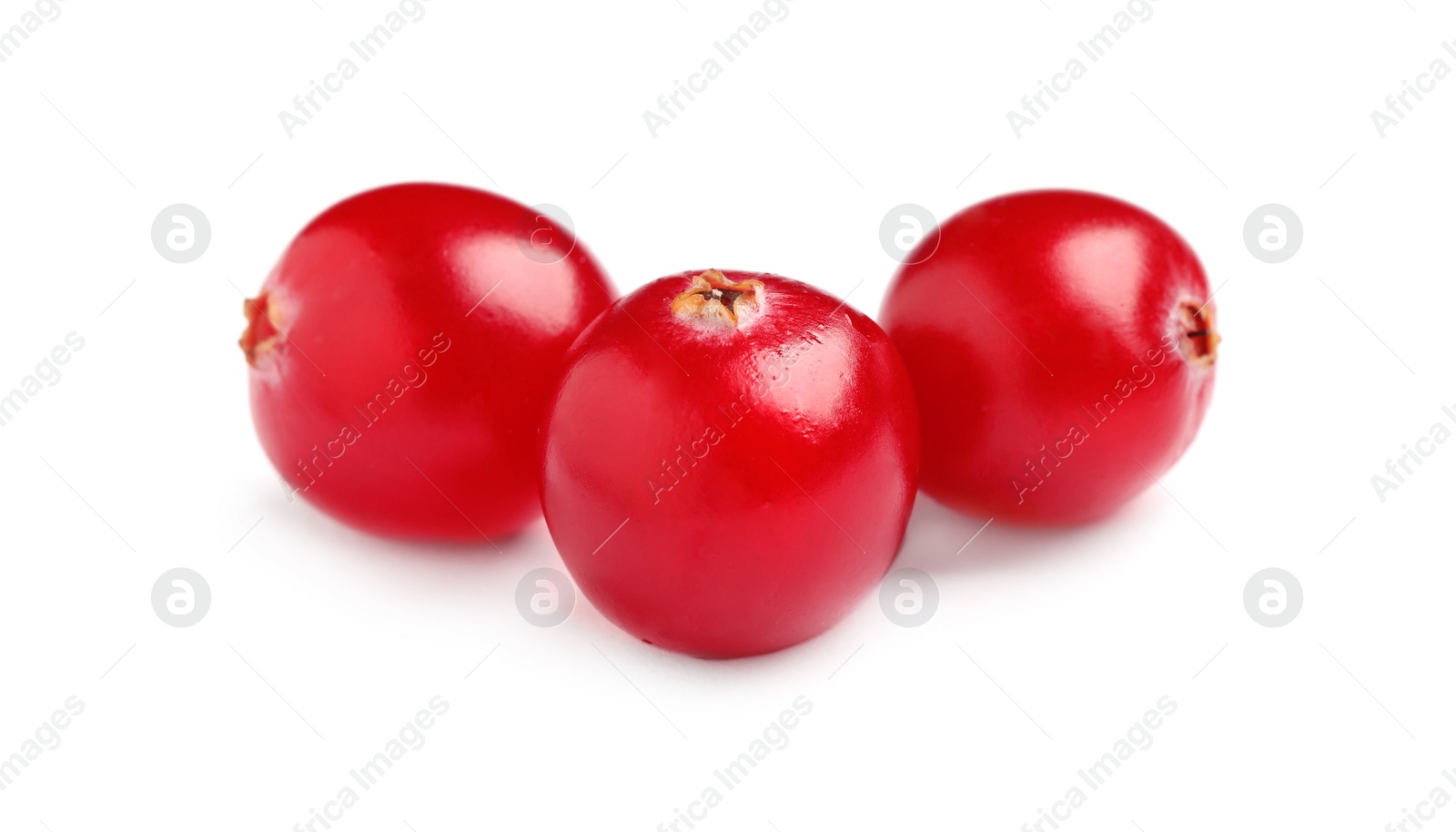 Fresh red cranberries on white background. Healthy snack Photo of Fresh red cranberries on white background. Healthy snack