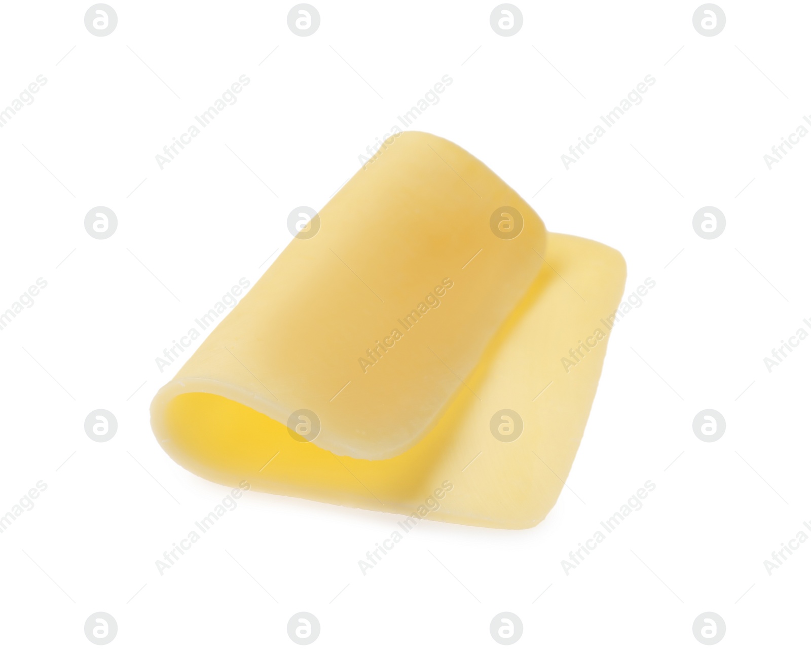Slice of delicious cheese isolated on white Photo of Slice of delicious cheese isolated on white