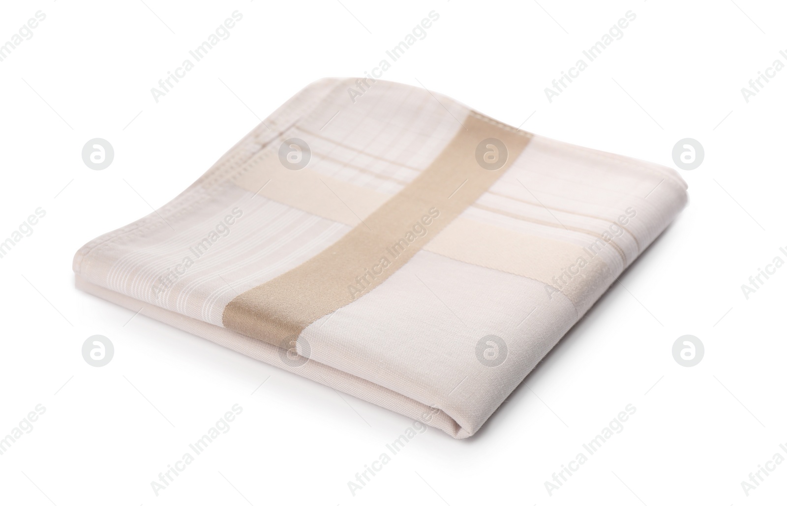 Folded handkerchief isolated on white. Stylish accessory Photo of Folded handkerchief isolated on white. Stylish accessory