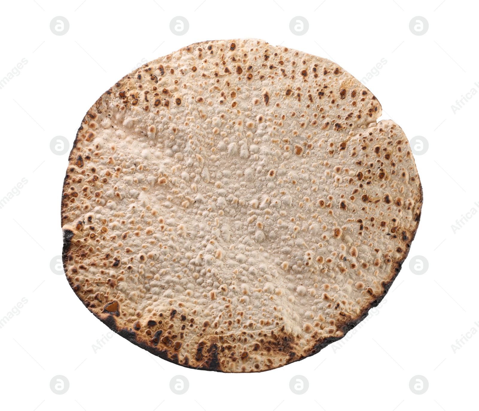 Tasty matzo isolated on white, top view. Passover (Pesach) celebration Photo of Tasty matzo isolated on white, top view. Passover (Pesach) celebration