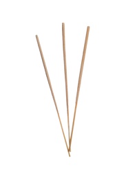 Many aromatic incense sticks on white background Photo of Many aromatic incense sticks on white background