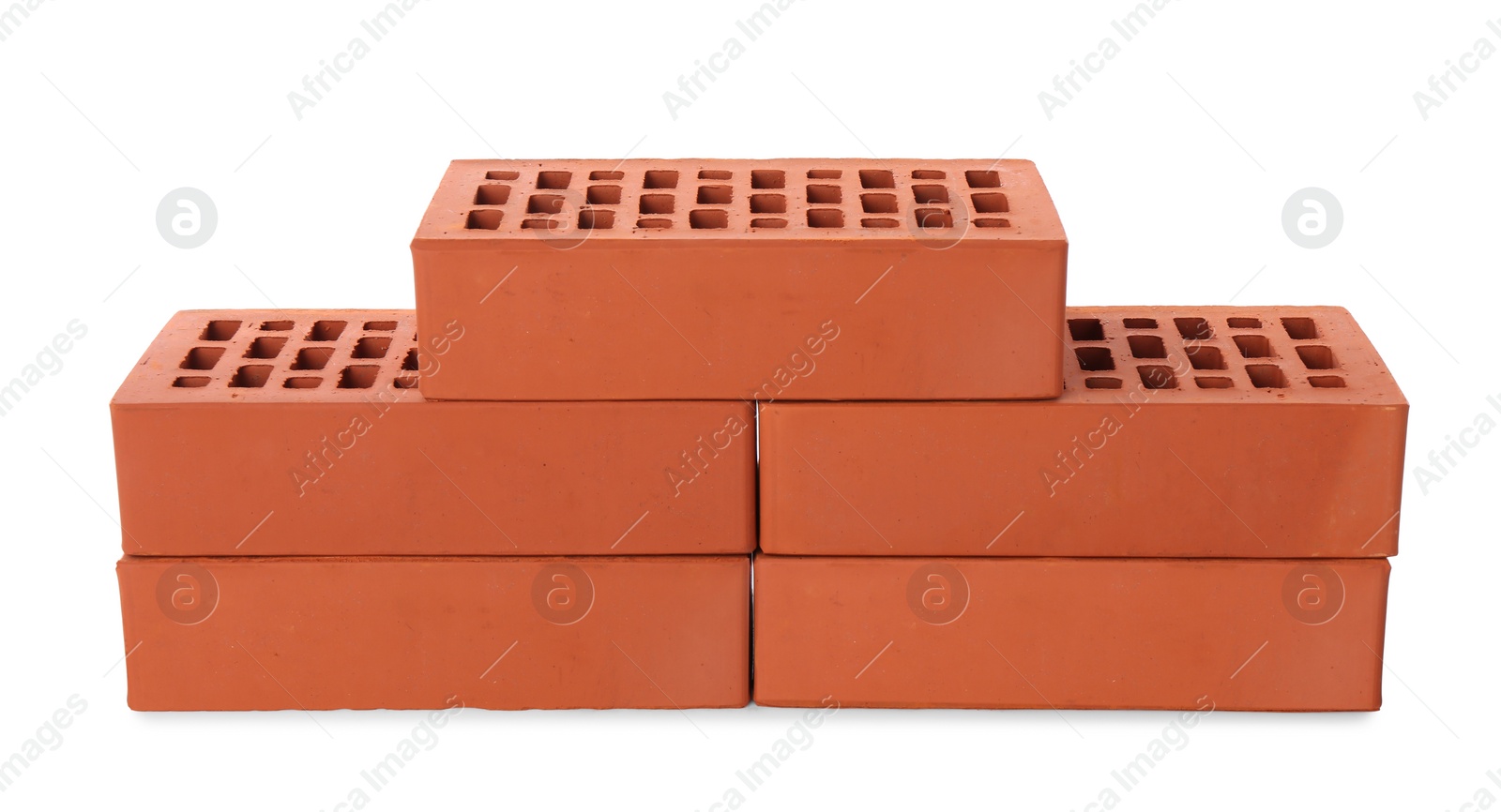 Many red bricks on white background. Building material Photo of Many red bricks on white background. Building material