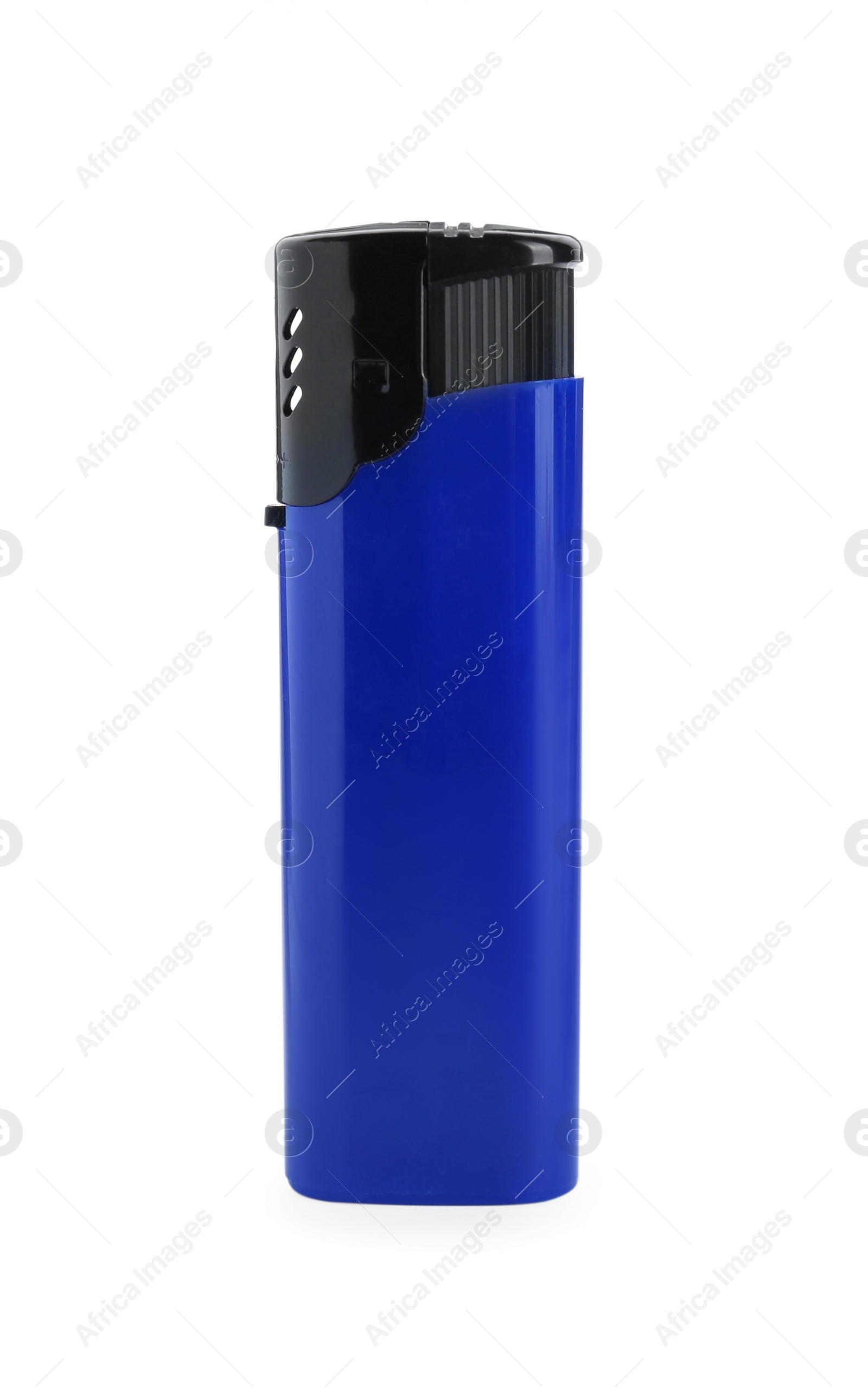 Stylish small pocket lighter isolated on white Photo of Stylish small pocket lighter isolated on white