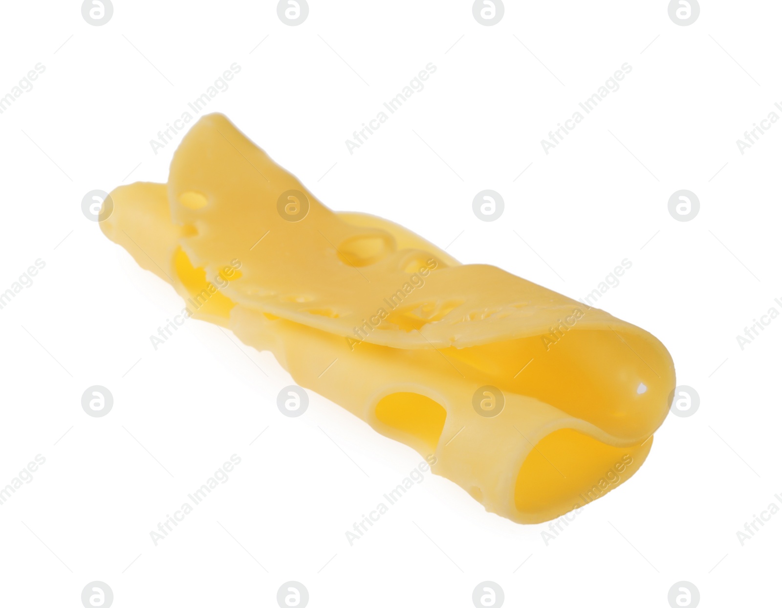 Slice of delicious cheese isolated on white Photo of Slice of delicious cheese isolated on white