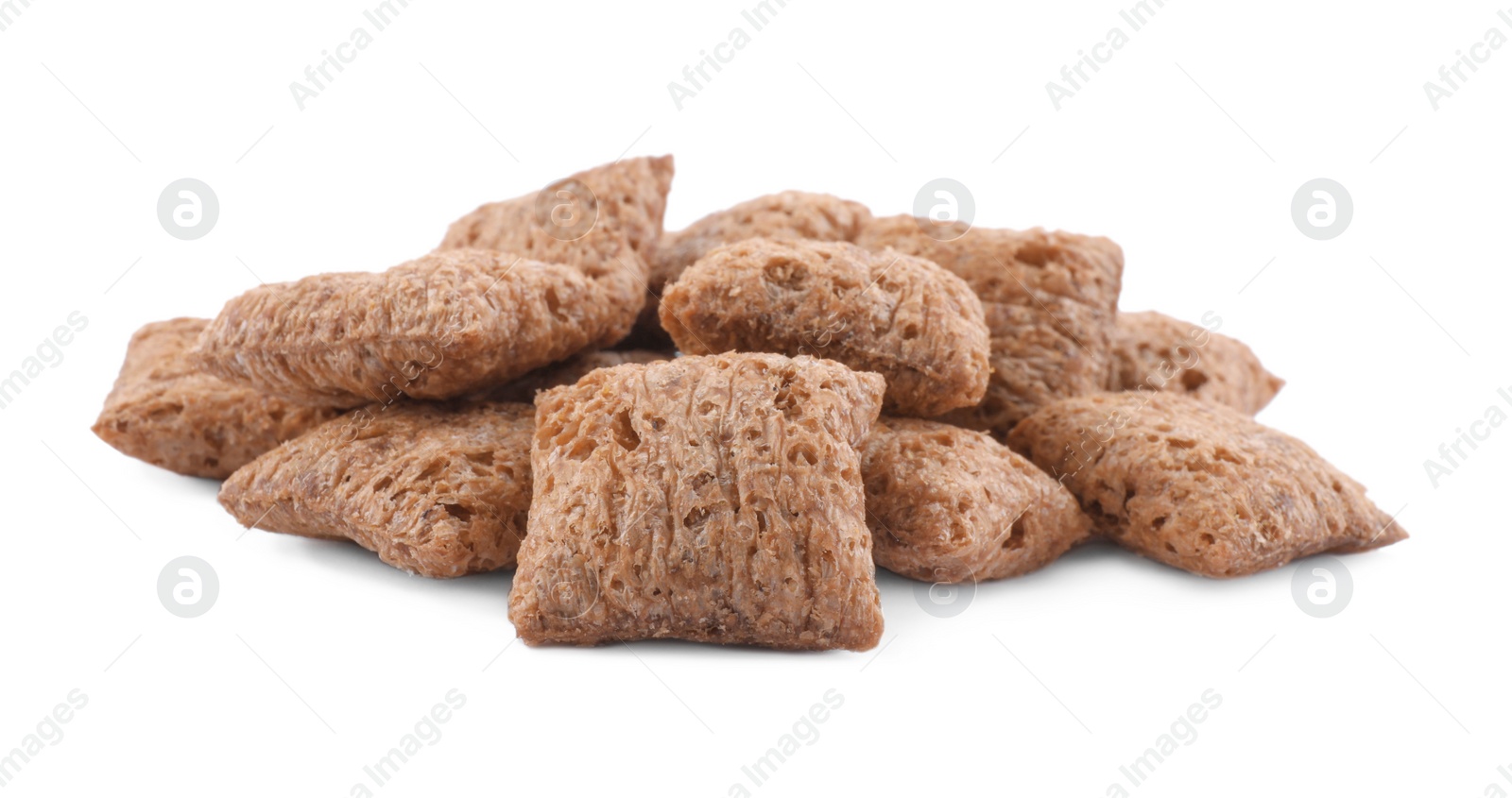 Sweet crispy corn pads isolated on white Photo of Sweet crispy corn pads isolated on white