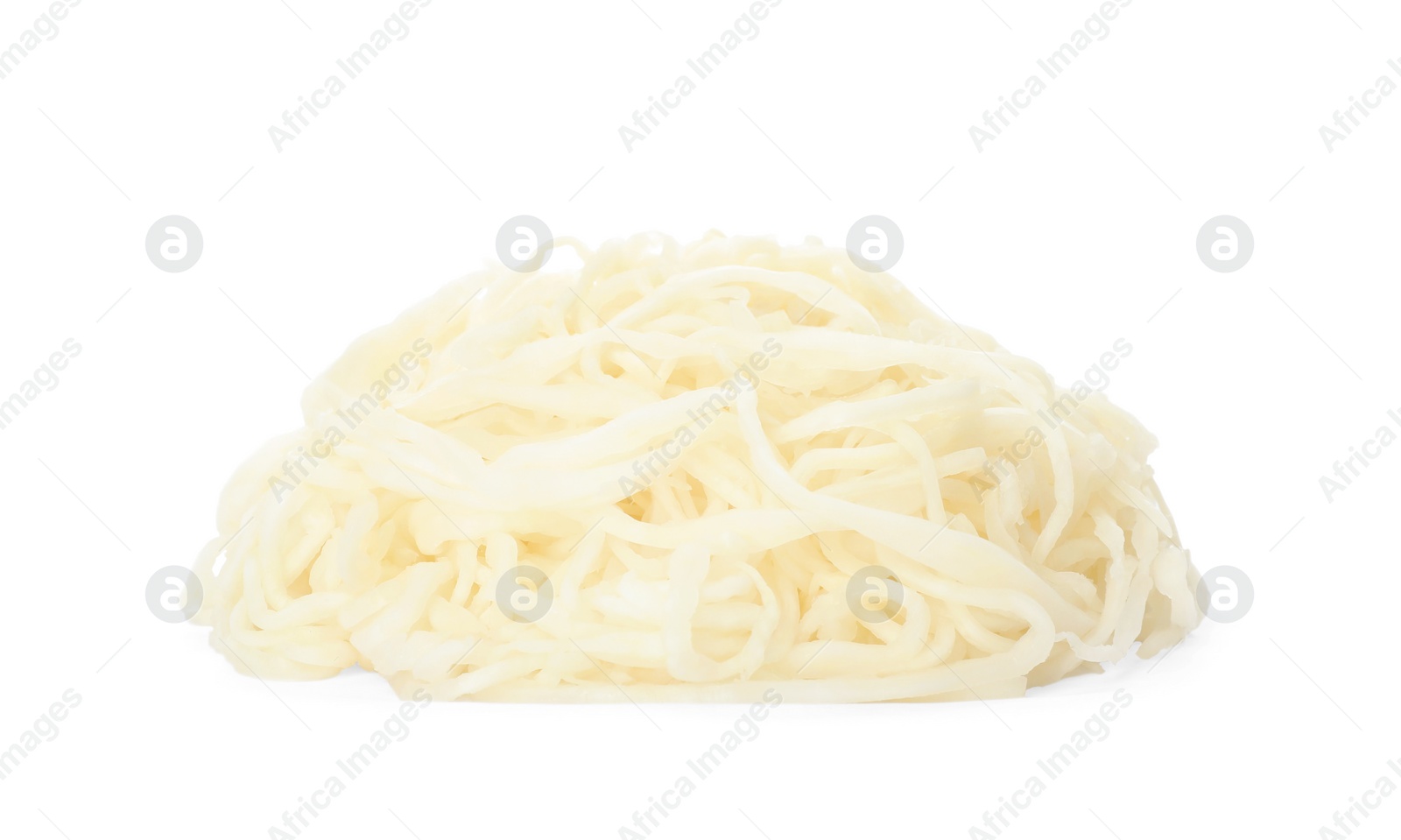 Tasty homemade fermented cabbage isolated on white Photo of Tasty homemade fermented cabbage isolated on white