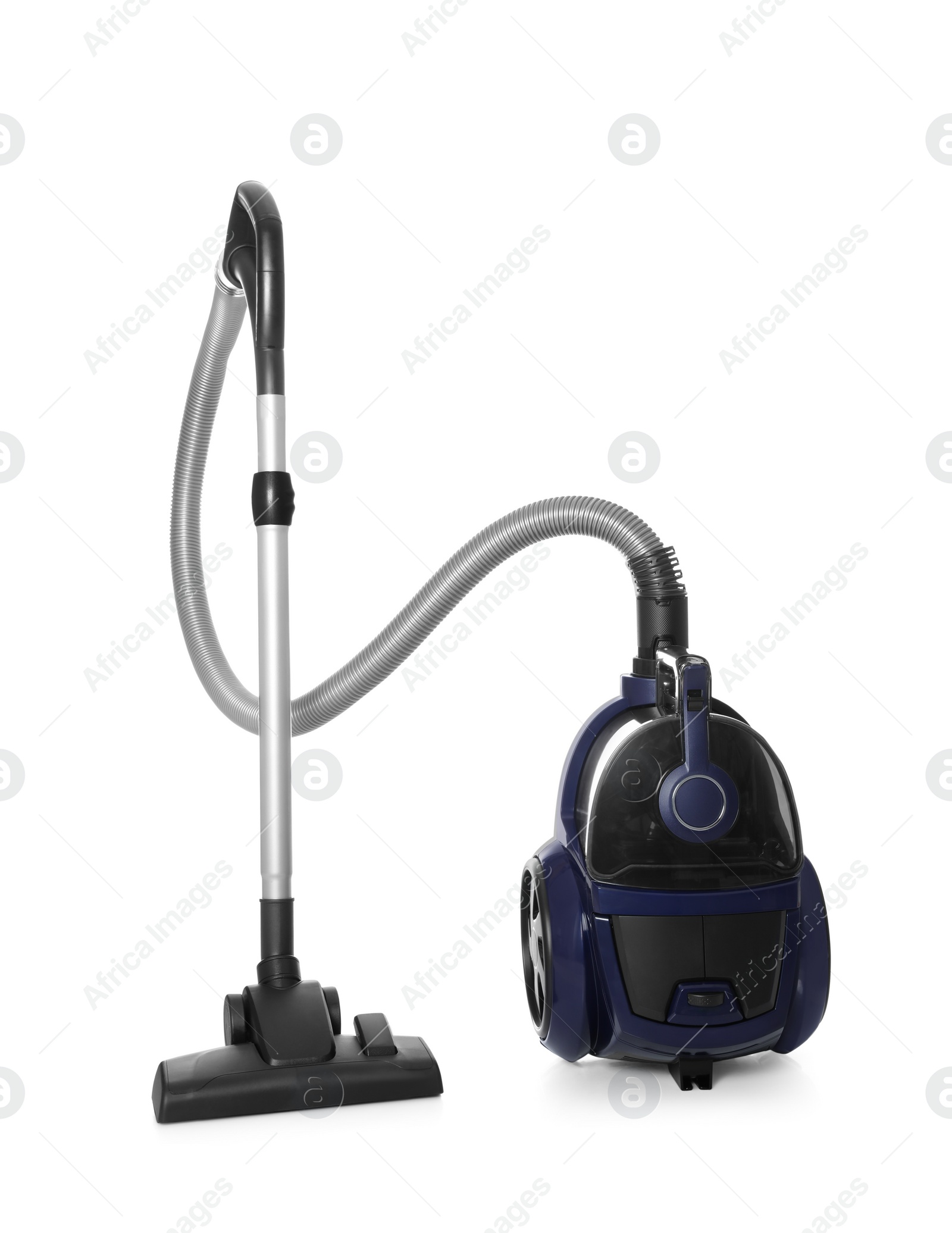 New modern vacuum cleaner isolated on white Photo of New modern vacuum cleaner isolated on white