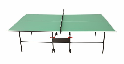 Green ping pong table isolated on white Image of Green ping pong table isolated on white