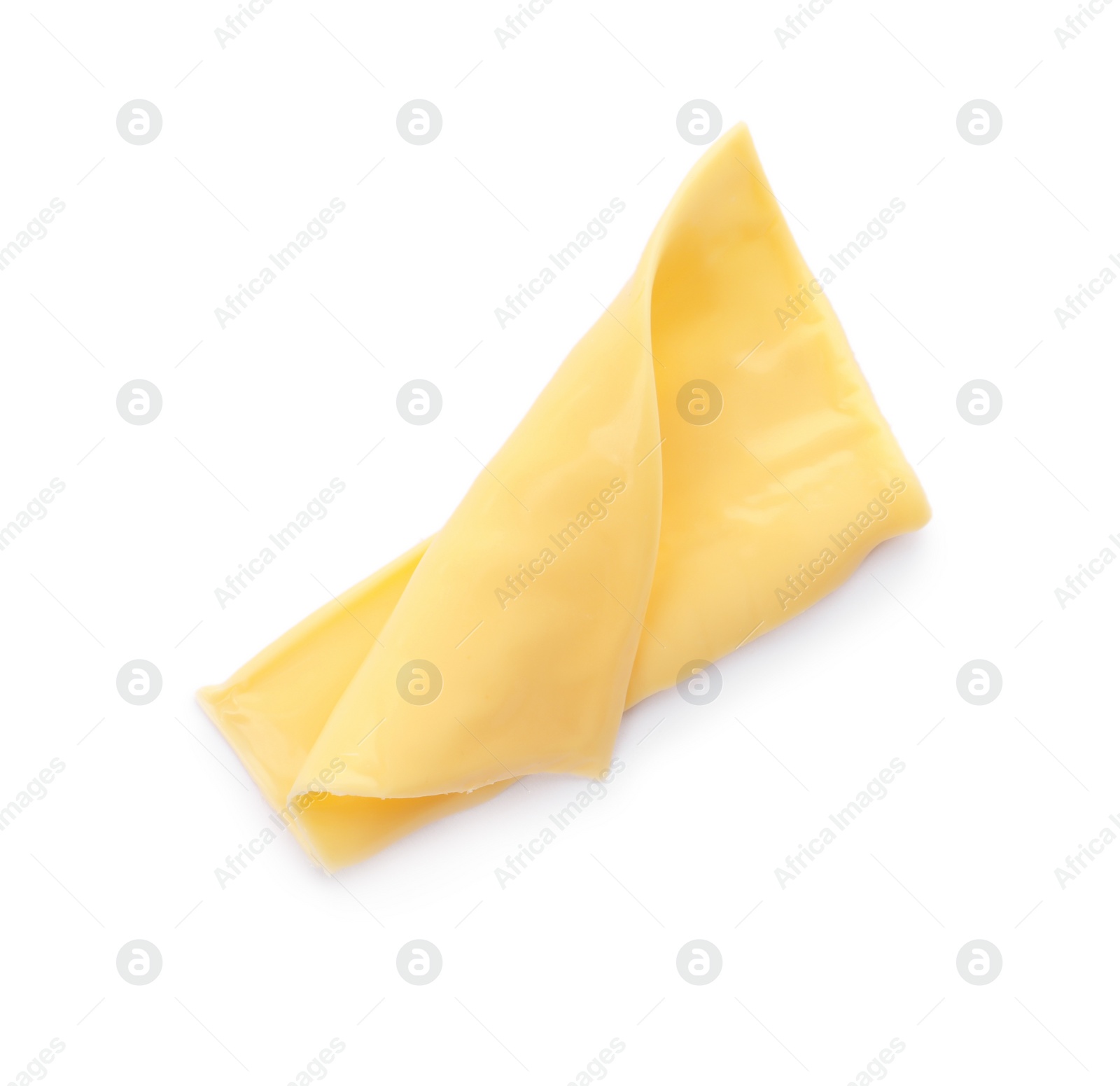 Photo of Slice of delicious cheese isolated on white